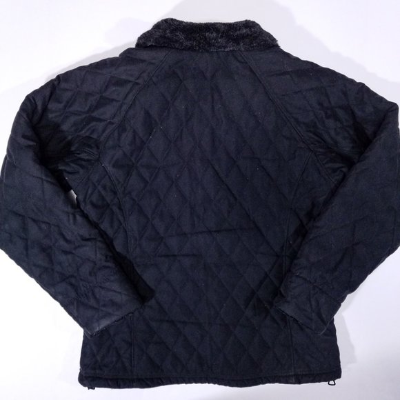 Columbia Diamond-Patterned Soft & Warm Black Coat - Picture 7 of 10